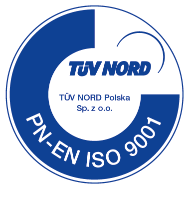 Certyfikat w zakresie obróbki powierzchniowej wyrobów metalowych przyznana przez TÜV NORD Polska Sp. z o.o